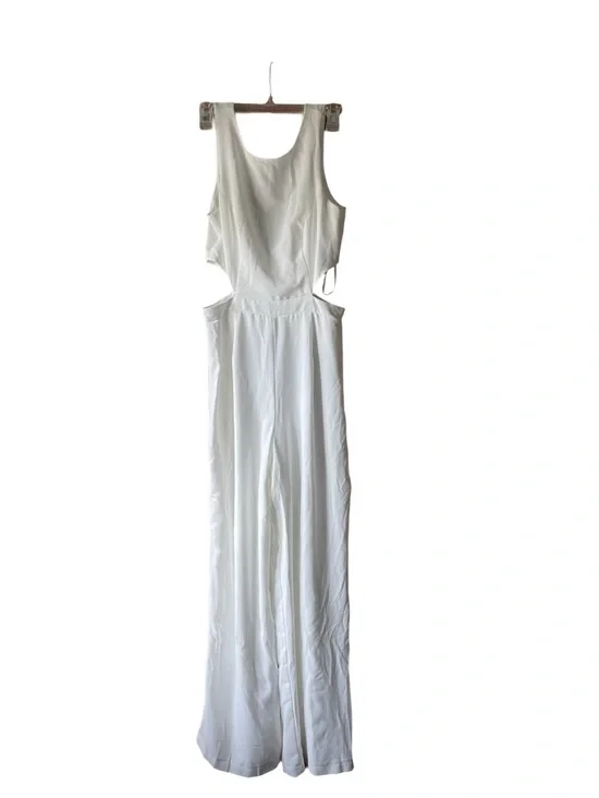 Lulu's White Cutout Wide-Leg Jumpsuit - Picture 3 of 6